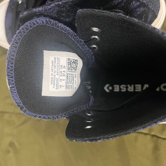 Converse All Star Shoes Black Purple Women 7 Whimsygoth Goblincoren Goth Punk - Picture 5 of 14